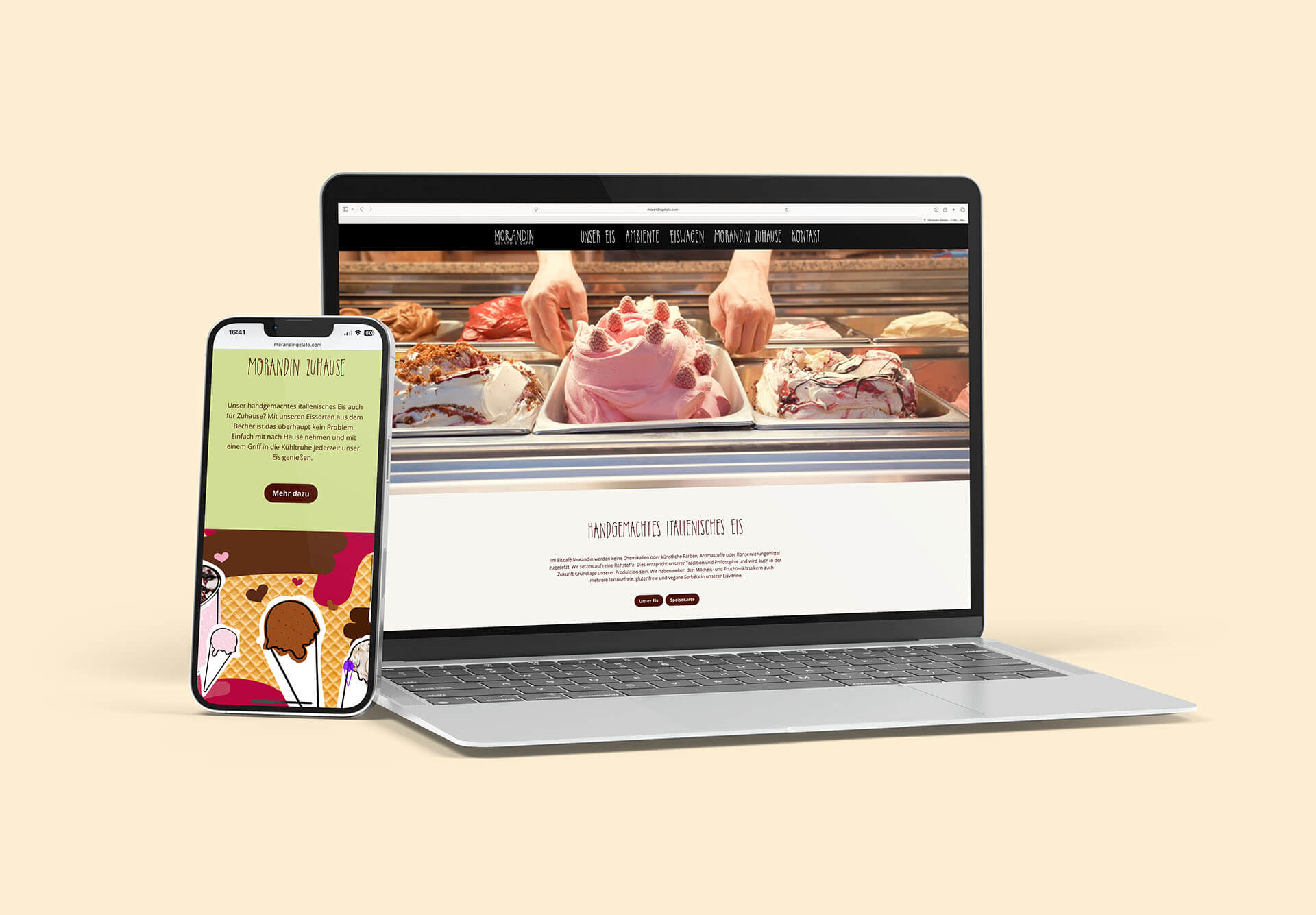 Morandin Website Mockup