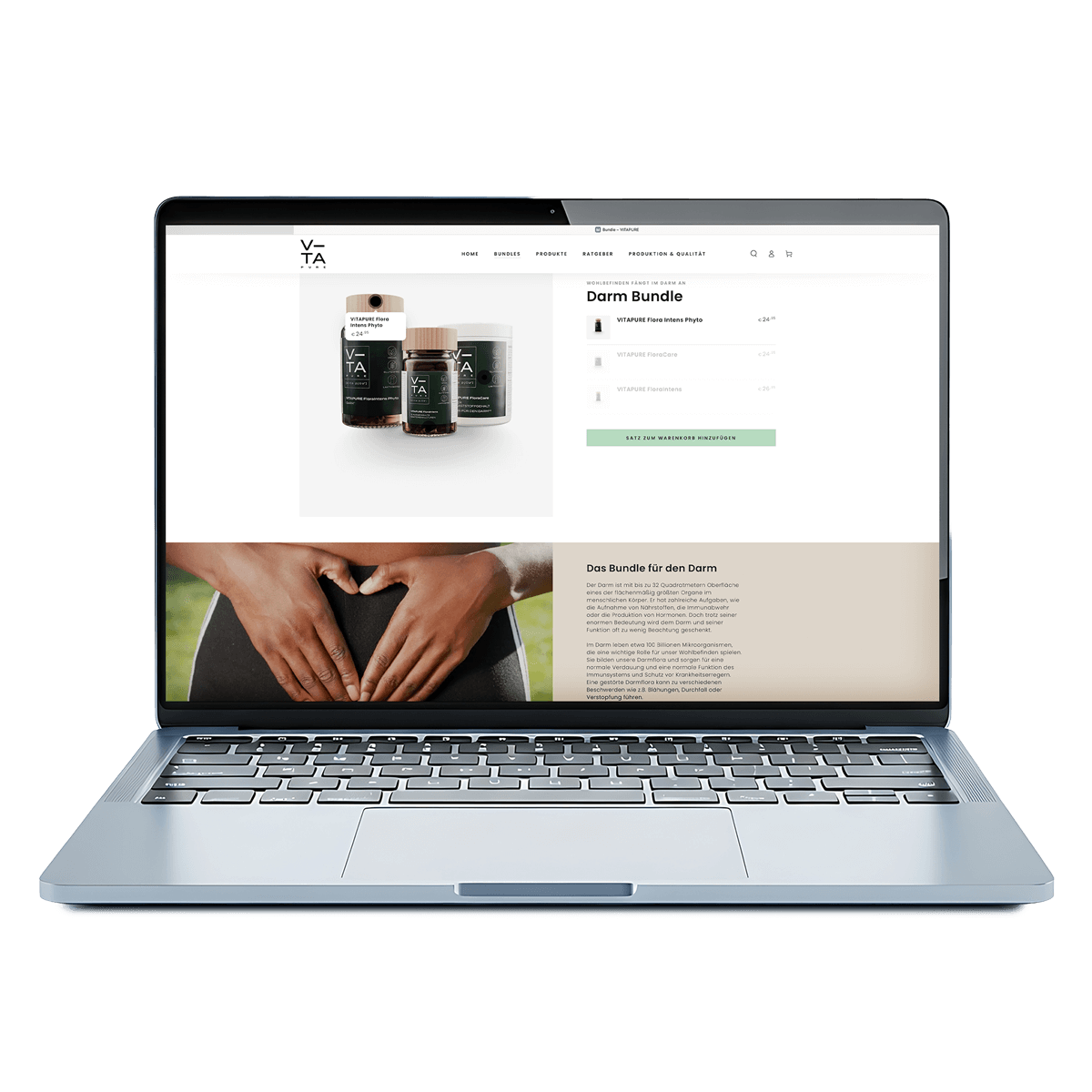 VitaPure Website Mockup